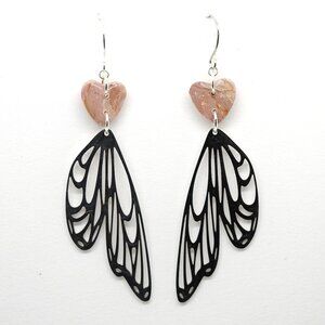 Butterfly Heart Earrings